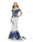 Morrell Maxie - 15780 Off Shoulder Floral Mermaid Gown
