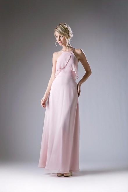 Cinderella Divine - Sleeveless Halter Neck Sheath Dress