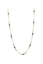 Tresor Collection - Blue Sapphire & Rainbow Moonstone Necklace In 18k Yellow Gold 6133110916