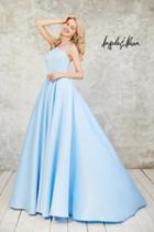 Angela And Alison - Halterstap Style Long Satin Ball Gown 771024