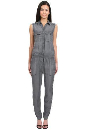 Etienne Marcel Full Length Romper In Grey