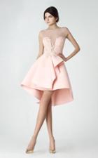 Saiid Kobeisy - Sheer Embellished Cocktail Dress 2913