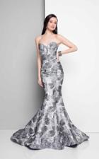 Terani Couture - Jacquard Strapless Sweetheart Mermaid Gown 1711e3206