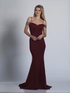 Dave & Johnny - 3245 Deep Cutout Off-shoulder Mermaid Gown