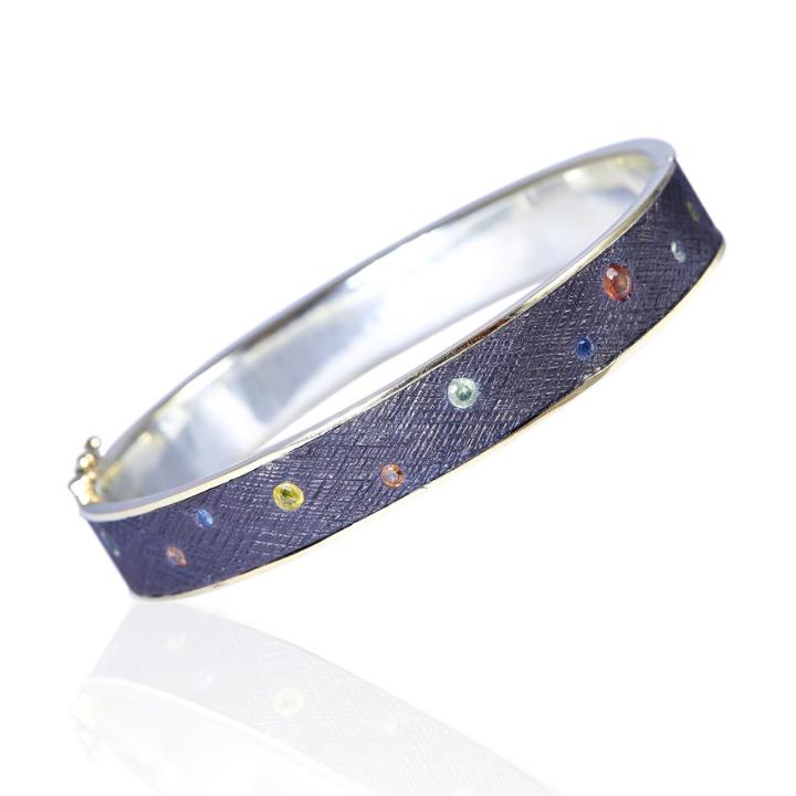 Nina Nguyen Jewelry - Luminous Gold & Oxidized Bangle