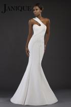 Janique - Glamorous Assymetrical Trumpet Gown Jq1613