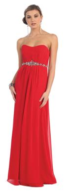 May Queen - Captivating Pleated Sweetheart A-line Long Dress Mq1036b
