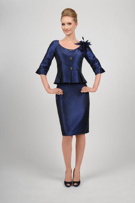 Daymor Couture - Two-piece Satin Cocktail Dress 409