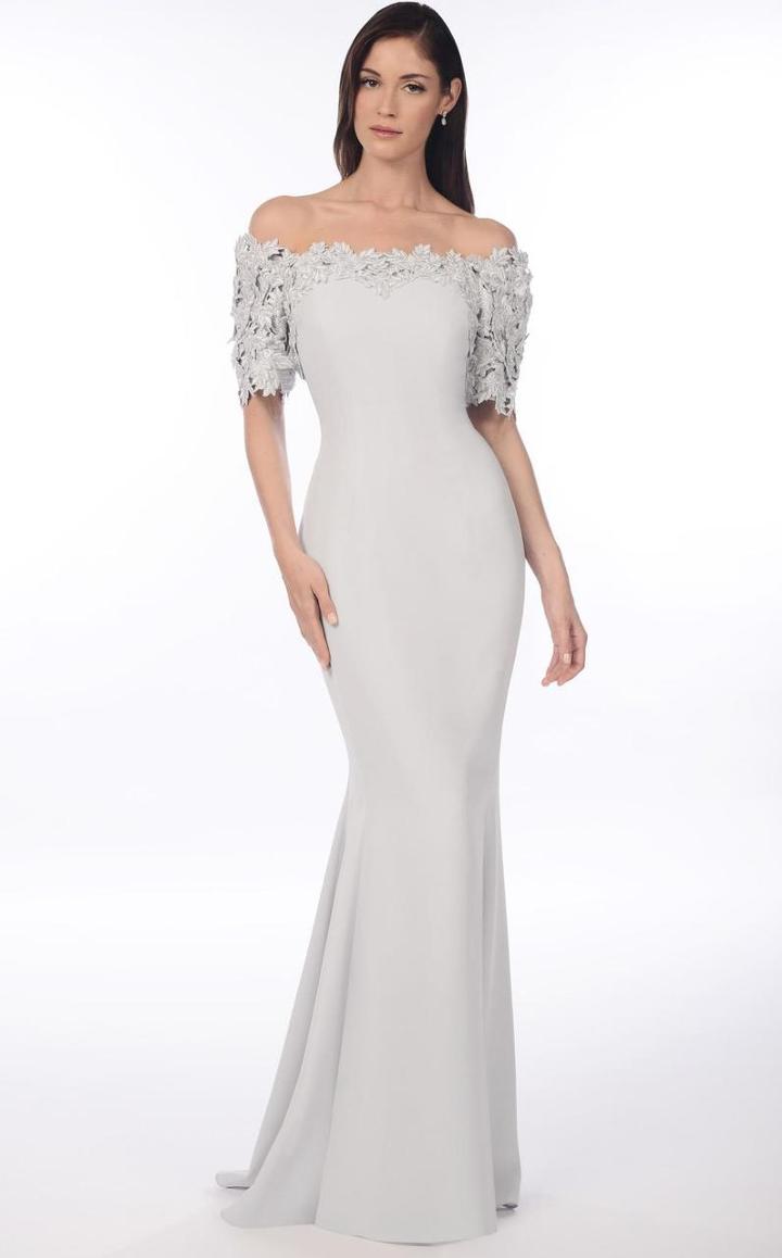 Daymor Couture - Ornate Off Shoulder Lace Evening Gown 916