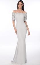 Daymor Couture - Ornate Off Shoulder Lace Evening Gown 916