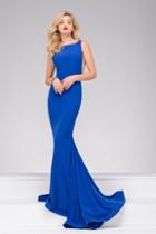Jovani - Long Open Back Prom Dress 37592