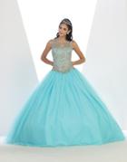 May Queen - Lk-72 Lace Illusion Jewel Ballgown