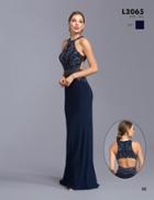 Aspeed - L2065 Dazzling Halter Neck Sheath Prom Dress