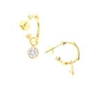Mabel Chong - Bamboo Earring With Diamond Drops