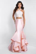 Intrigue - 417 Beaded Halter Mermaid Dress