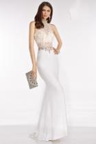 Alyce Paris - High Neck Long Prom Dress 6590