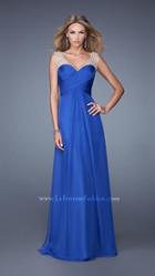La Femme - Sleeveless Sweetheart Dress In Royal Blue 20962
