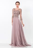 Terani Evening - Intricate Scoop Illusion A-line Gown 1521m0636g