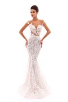 Tarik Ediz - 50232 Elegant Sheer Lace Mermaid Dress