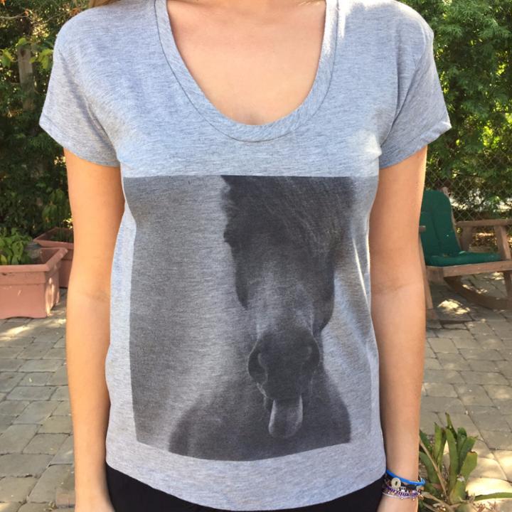Horsing Around Crew T-shirt In Heather Grey