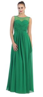 Crisscrossed Illusion A-line Long Dress