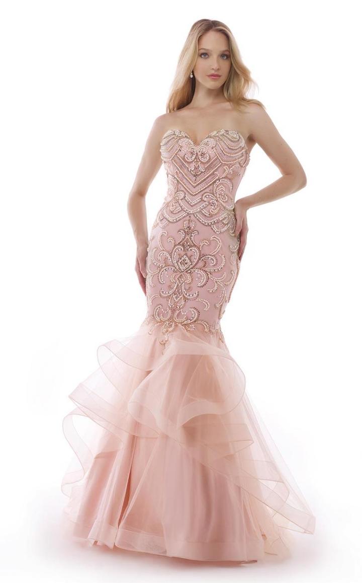 Morrell Maxie - 15456 Ornate Strapless Mermaid Gown