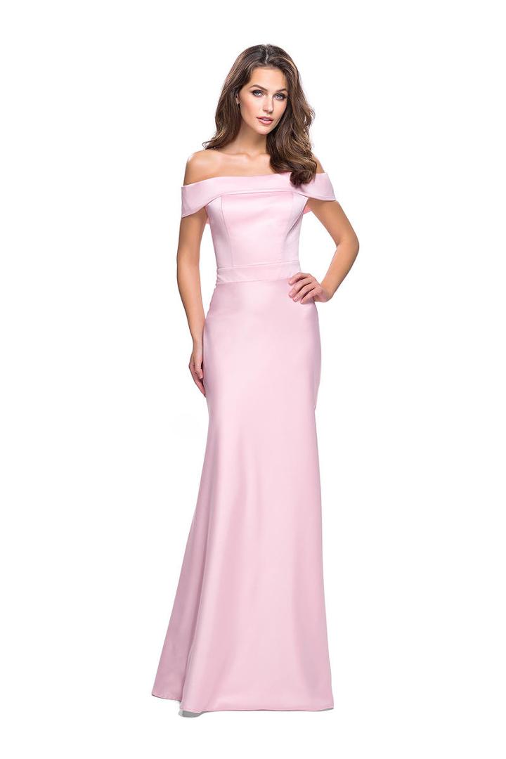 La Femme - 25579 Fitted Off Shoulder Trumpet Gown