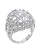 Cz By Kenneth Jay Lane - Oval And Star Setting Cz Ring