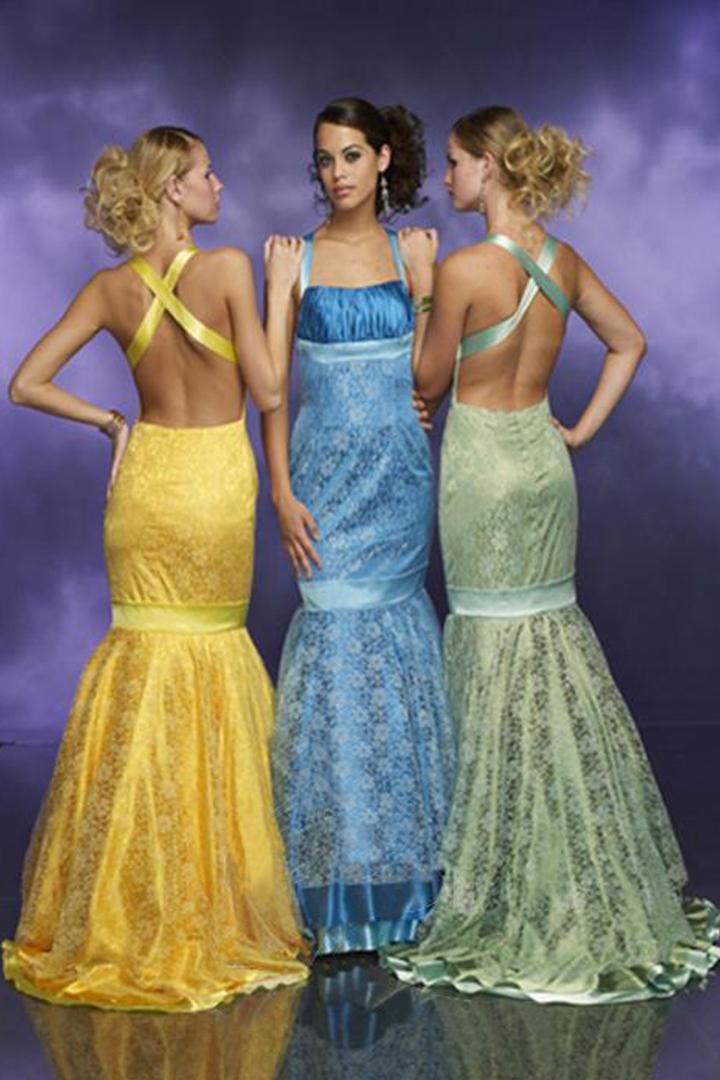 Tiffany Homecoming - 2786 Satin Ribbon Accented Lace Gown