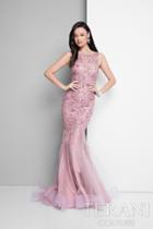 Terani Evening - Chic Foliage Embroidered Mermaid Gown 1711gl3555