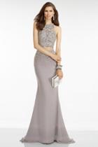 Alyce Paris - 6616 Two Piece Beaded Halter Sheath Dress