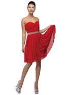 Dancing Queen - Sweet Ruched Sweetheart Short A-line Dress 9157