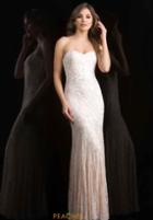 Scala - 48836 Shimmering Strapless Sequined Evening Gown