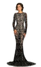 Johnathan Kayne - 8099 Long Sleeve Jeweled Lace Mermaid Gown