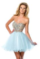 Terani Couture - 151p0005a Crystal Studded Sweetheart Cocktail Dress