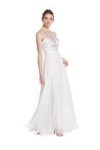Aspeed - L1705 Bedazzled Illusion Halter A-line Prom Dress