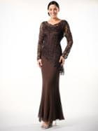 Soulmates - C805809 Asymmetrical Silk Crochet Lace Tunic Skirt Set