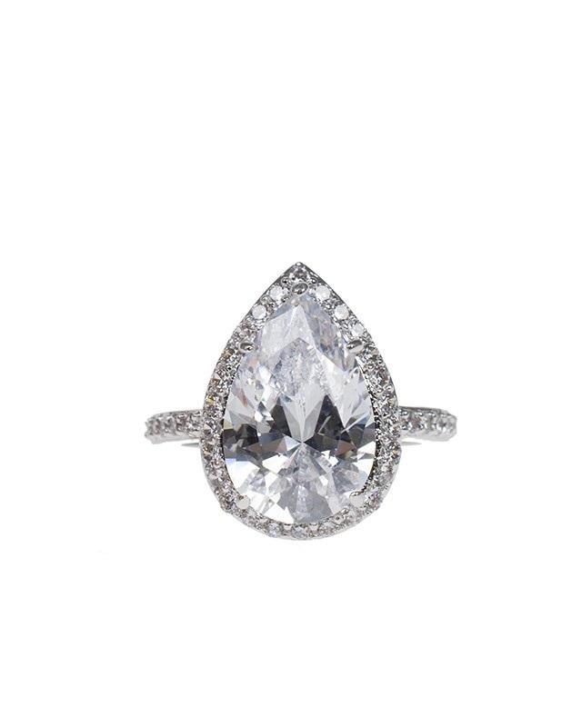 Cz By Kenneth Jay Lane - Pear Cz Ring