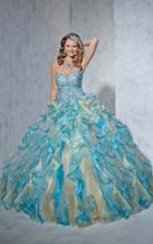 Tiffany Designs - 56251 Bedazzled Sweetheart Organza Ruffled Ballgown