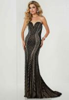 Tiffany Homecoming - 46145 Strapless Sweetheart Beaded Sheath Gown