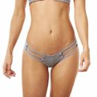 Montce Swim - Grey Faux Suede Preview Bikini Bottom