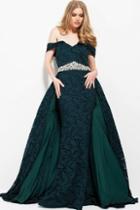 Jovani - Off The Shoulder Embellished Evening Gown 51901