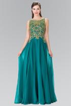 Elizabeth K - Embellished Sleeveless Long Dress Gl2274