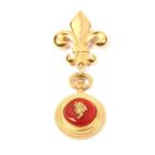 Ben-amun - Royal Charm Red Cameo Gold Pin