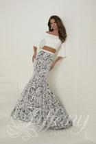 Tiffany Designs - 16272 Off-shoulder Two-piece Mermaid Gown