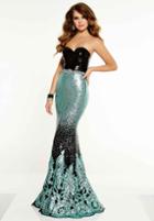 Panoply - 14858 Sequined Sweetheart Bead Embellished Trumpet Dress