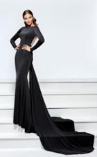 Tarik Ediz - Long Sleeves Bateau Neck Gown 93176