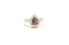 Tresor Collection - Organic Color Diamond With Round Brilliant Diamond Framed Ring In 18k Yg