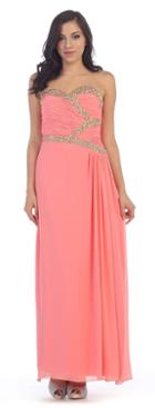 May Queen - Romantic Ruched And Beaded Sweetheart A-line Dress Mq664