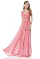 Terani Couture - Shirred Ornate Strap Gown 1615p1313b